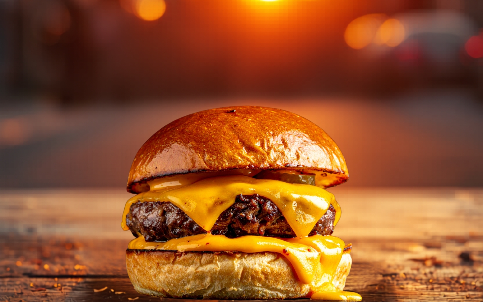 A juicy loaded burger from one of the best local burger places in St. Pete Florida