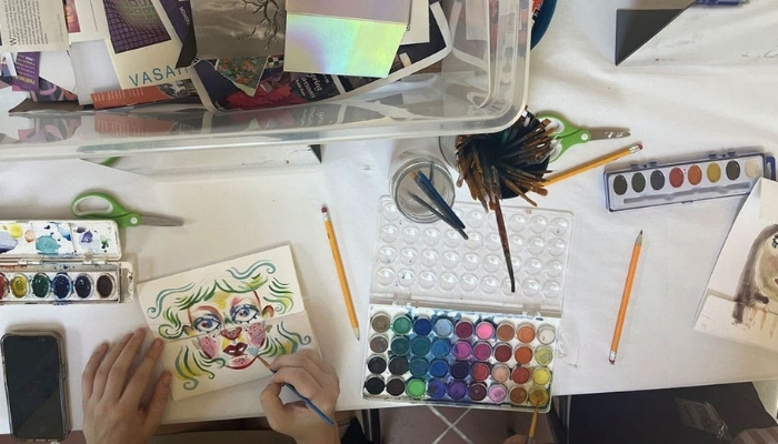 Impressionism and Landscape Painting workshop for kids at James Weldon Johnson Community Library in St. Petersburg Florida
