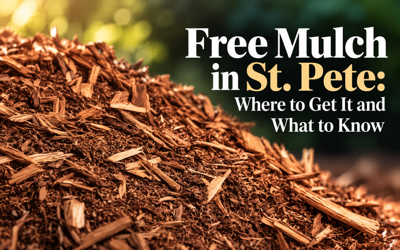 Free mulch in St. Pete pile of wood mulch