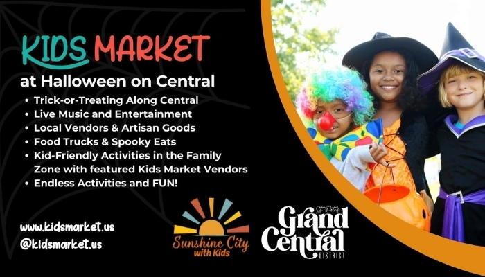 Kids Market at Halloween on Central in St. Petersburg Florida