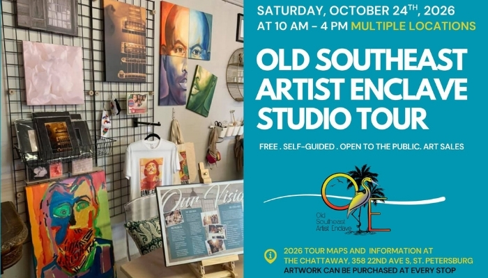 Old Southeast Artist Enclave Studio Tour in St. Petersburg Florida