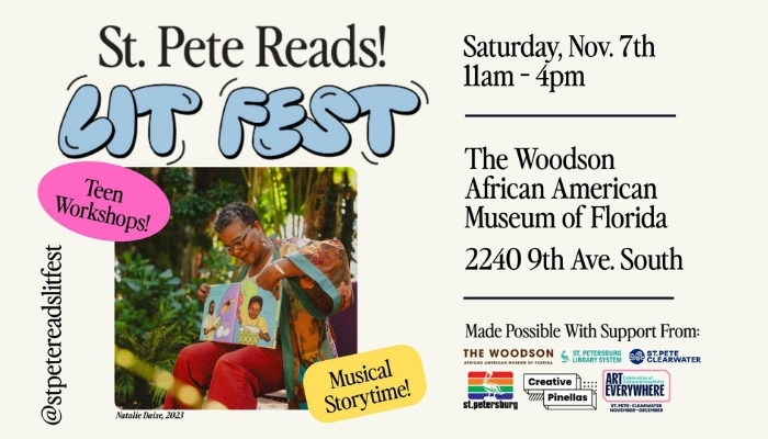 St. Pete Reads Lit Fest 2026 St. Pete Reads Lit Fest 2026 at Dr. Carter G. Woodson African American Museum in St. Petersburg Florida